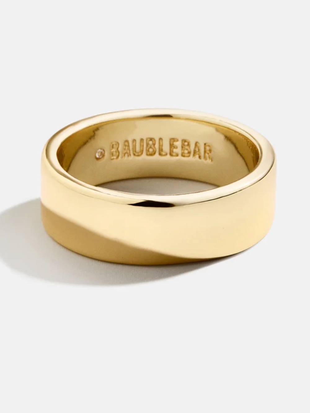 BaubleBar Gold Polished Band Ring Size 9